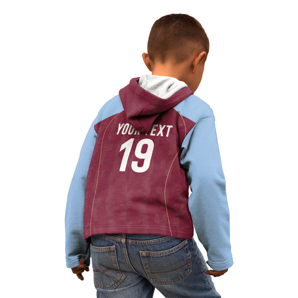 Custom England European Football Champions Kid Hoodie The Villans Rampant Lion Pride