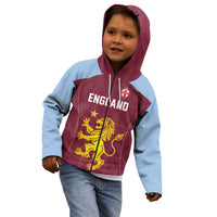 Custom England European Football Champions Kid Hoodie The Villans Rampant Lion Pride