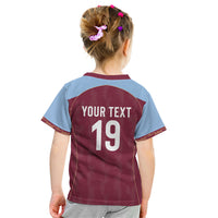 Custom England European Football Champions Kid T Shirt The Villans Rampant Lion Pride
