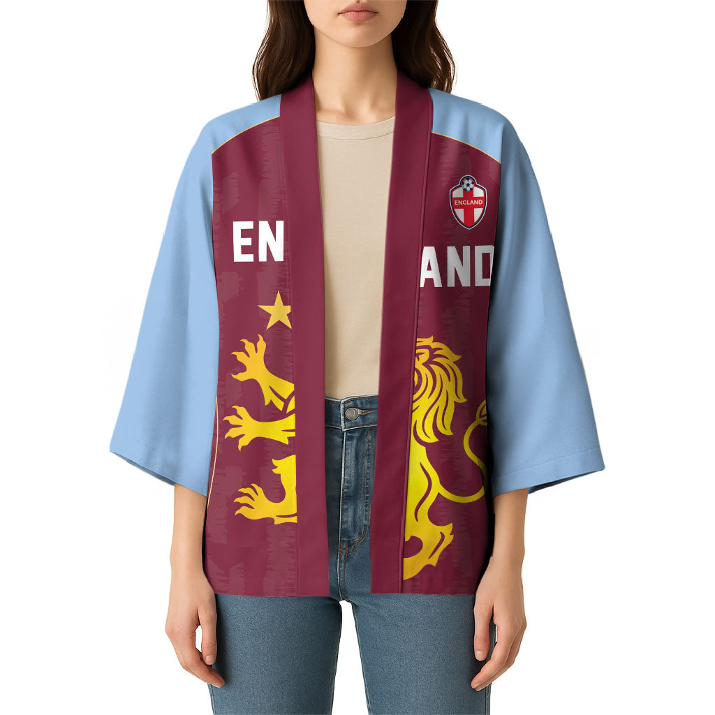 Custom England European Football Champions Kimono The Villans Rampant Lion Pride