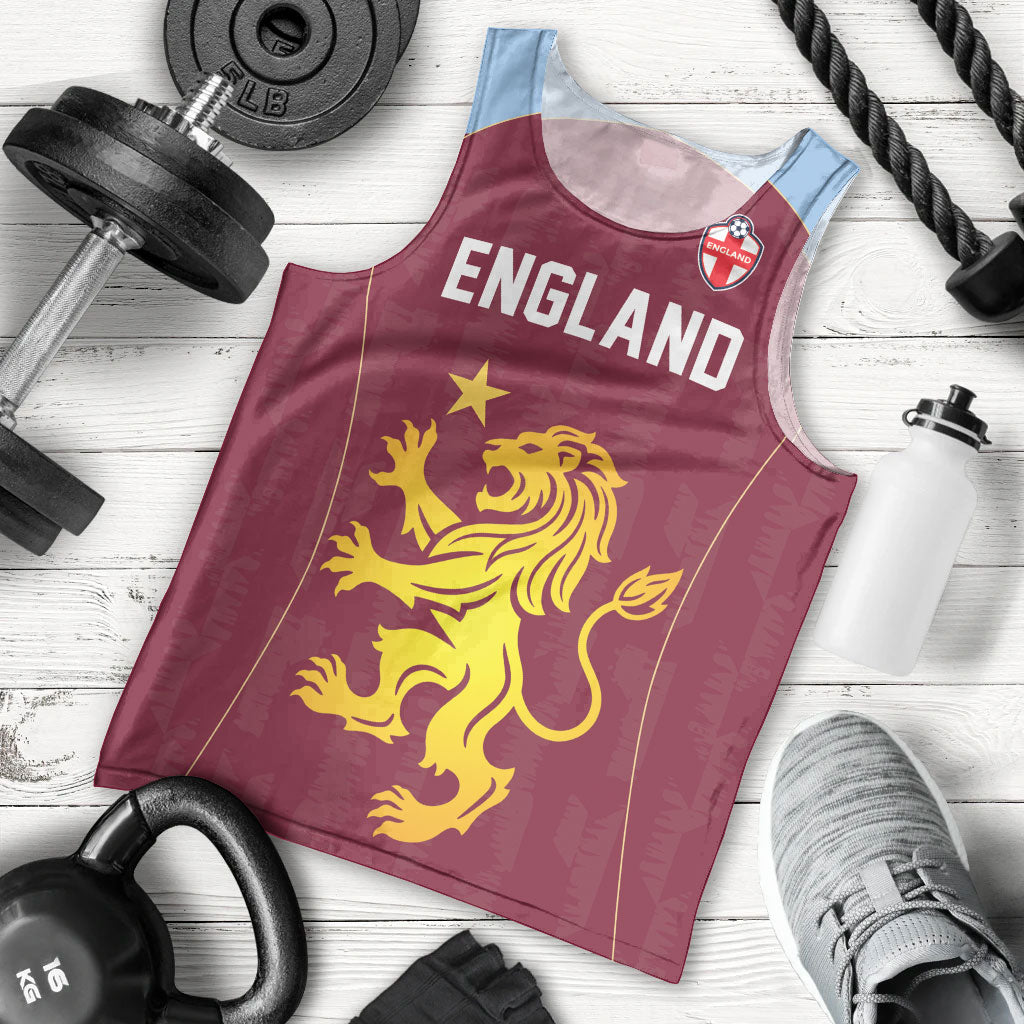 Custom England European Football Champions Men Tank Top The Villans Rampant Lion Pride