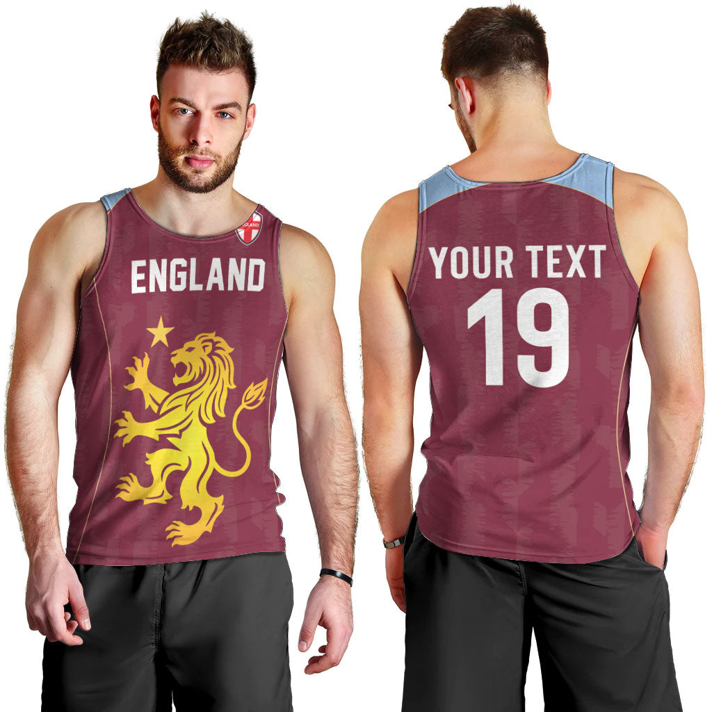 Custom England European Football Champions Men Tank Top The Villans Rampant Lion Pride