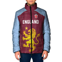 Custom England European Football Champions Padded Jacket The Villans Rampant Lion Pride