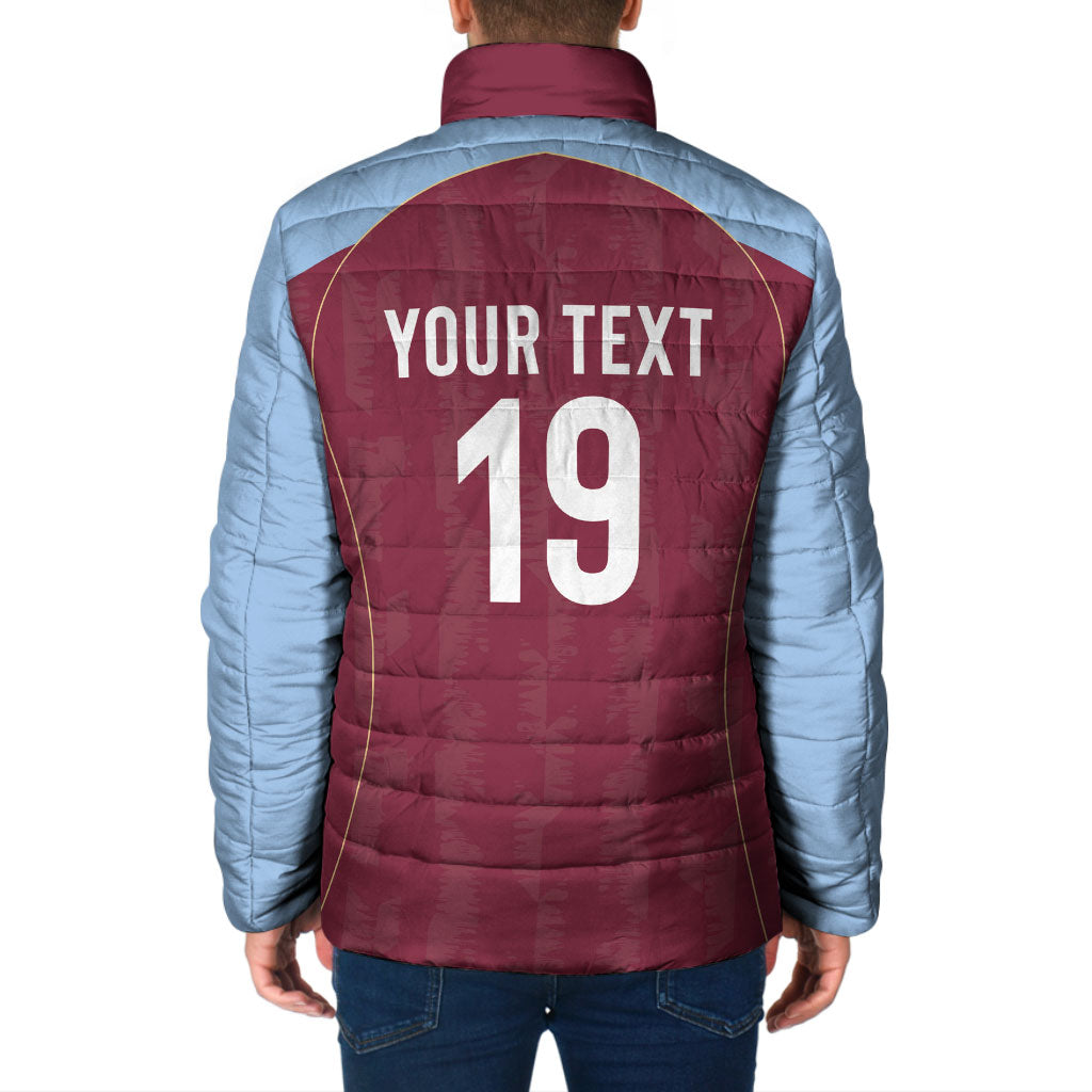 Custom England European Football Champions Padded Jacket The Villans Rampant Lion Pride