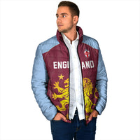 Custom England European Football Champions Padded Jacket The Villans Rampant Lion Pride