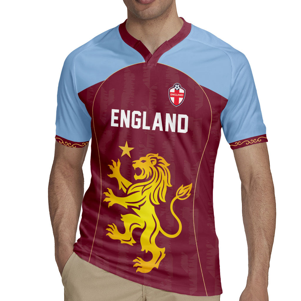 Custom England European Football Champions Rugby Jersey The Villans Rampant Lion Pride