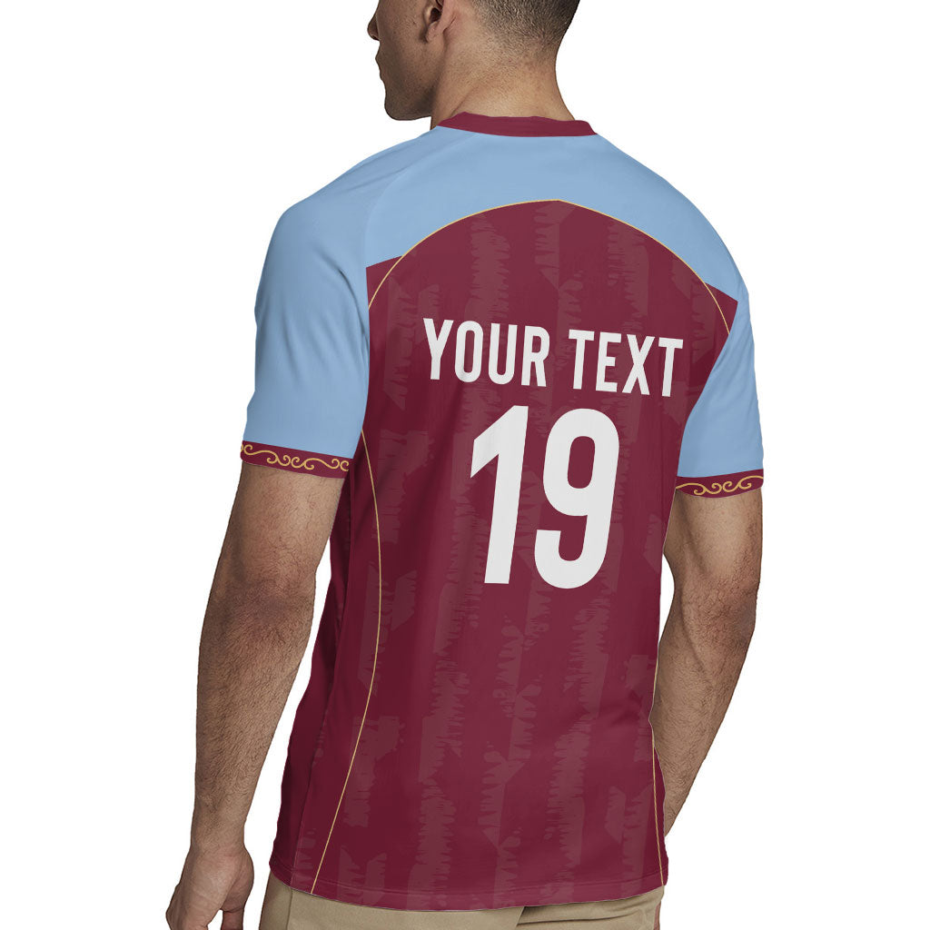 Custom England European Football Champions Rugby Jersey The Villans Rampant Lion Pride