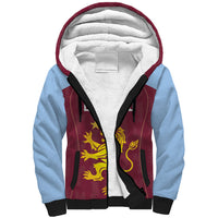 Custom England European Football Champions Sherpa Hoodie The Villans Rampant Lion Pride