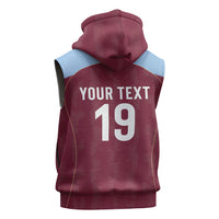 Custom England European Football Champions Sleeveless Hoodie The Villans Rampant Lion Pride