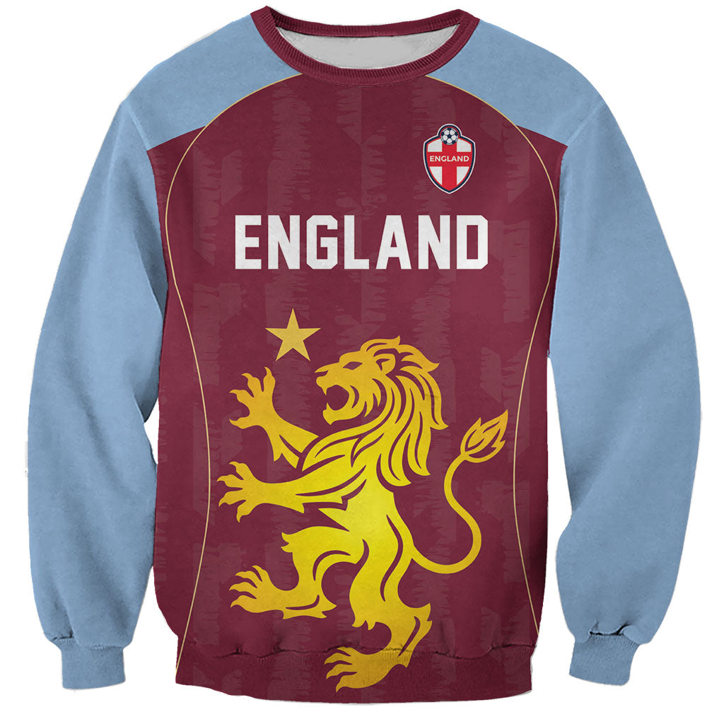 Custom England European Football Champions Sweatshirt The Villans Rampant Lion Pride