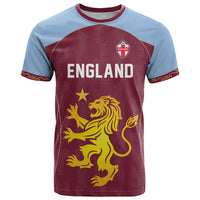 Custom England European Football Champions T Shirt The Villans Rampant Lion Pride