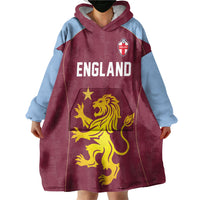 Custom England European Football Champions Wearable Blanket Hoodie The Villans Rampant Lion Pride