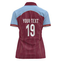 Custom England European Football Champions Women Polo Shirt The Villans Rampant Lion Pride