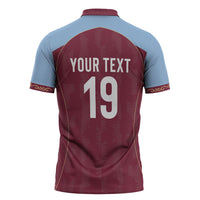 Custom England European Football Champions Zipper Polo Shirt The Villans Rampant Lion Pride