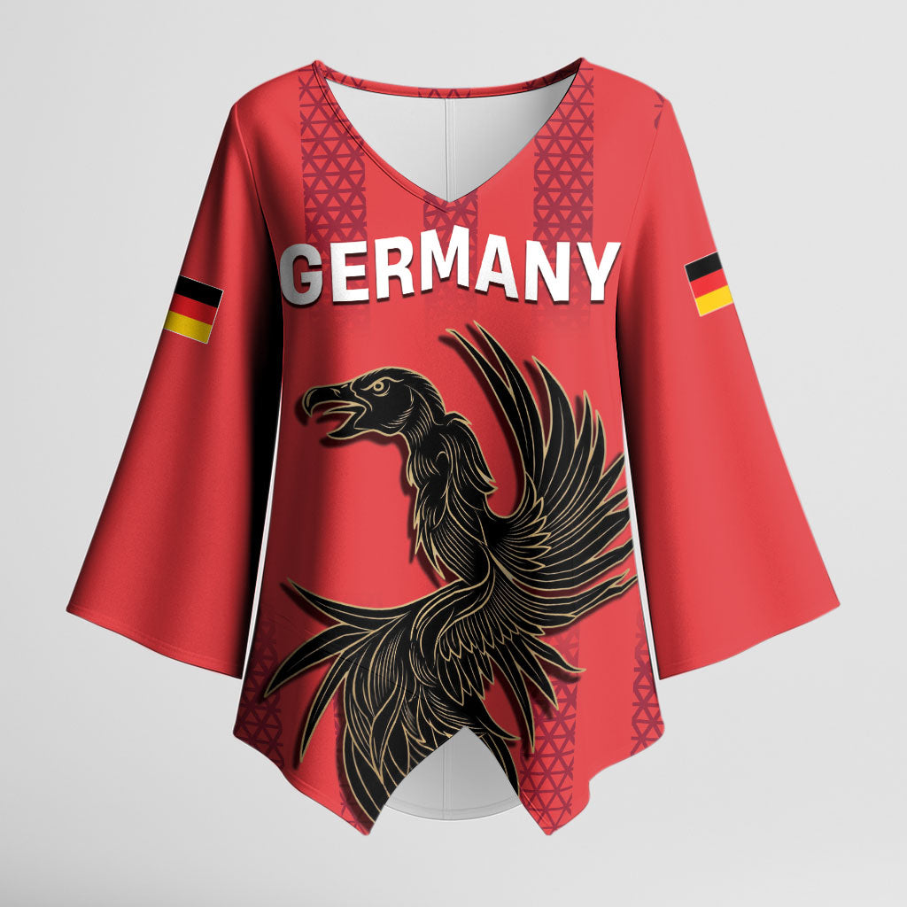 Custom German European Football Champions Kimono Sleeve Blouse Breisgau Brasilianer Griffin Pride