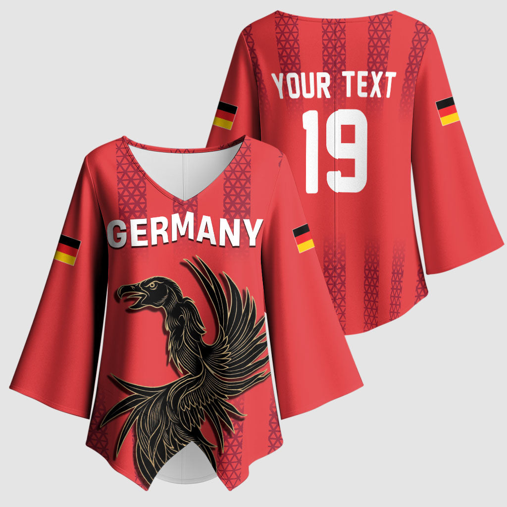 Custom German European Football Champions Kimono Sleeve Blouse Breisgau Brasilianer Griffin Pride