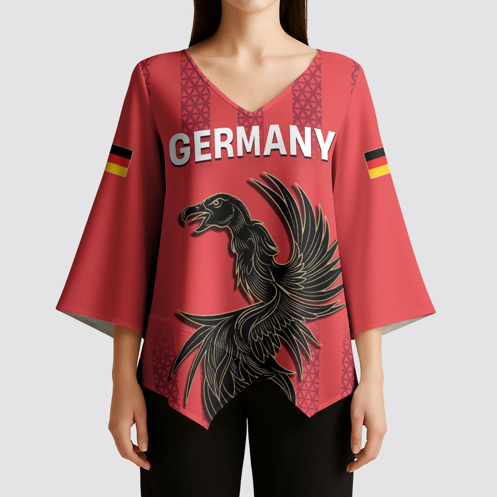Custom German European Football Champions Kimono Sleeve Blouse Breisgau Brasilianer Griffin Pride