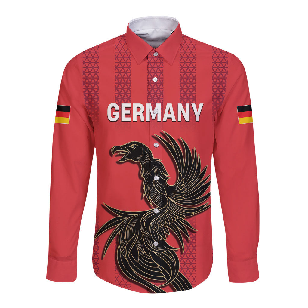 Custom German European Football Champions Long Sleeve Button Shirt Breisgau Brasilianer Griffin Pride