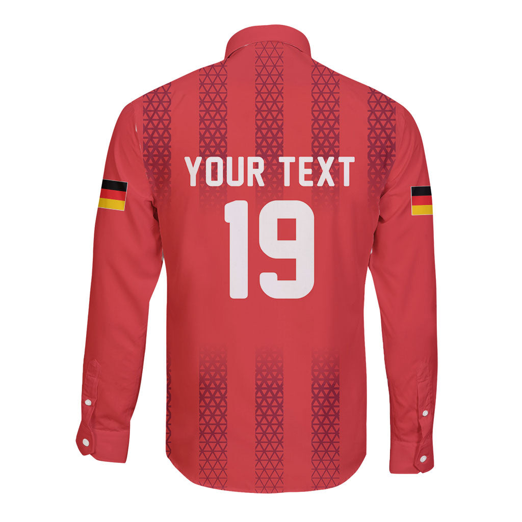 Custom German European Football Champions Long Sleeve Button Shirt Breisgau Brasilianer Griffin Pride