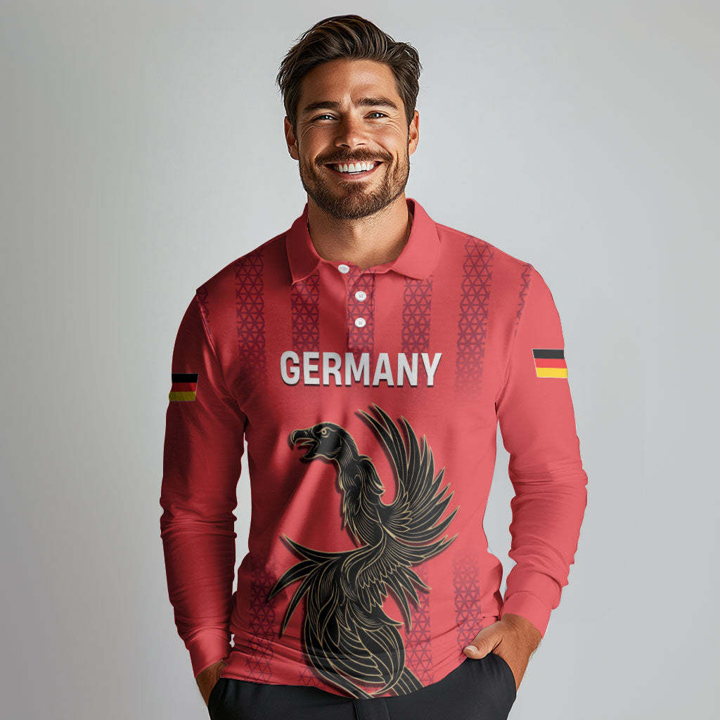 Custom German European Football Champions Long Sleeve Polo Shirt Breisgau Brasilianer Griffin Pride