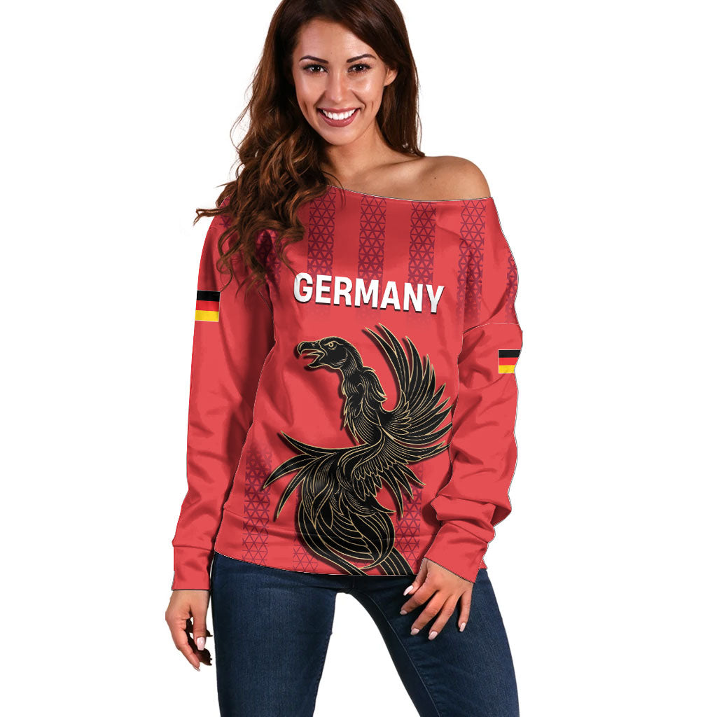 Custom German European Football Champions Off Shoulder Sweater Breisgau Brasilianer Griffin Pride