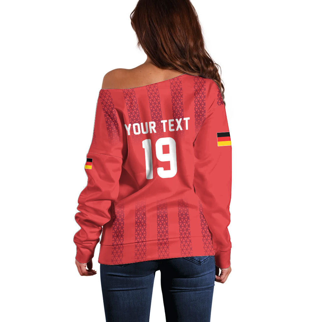 Custom German European Football Champions Off Shoulder Sweater Breisgau Brasilianer Griffin Pride