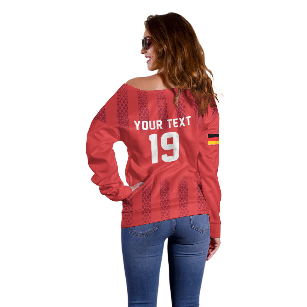 Custom German European Football Champions Off Shoulder Sweater Breisgau Brasilianer Griffin Pride