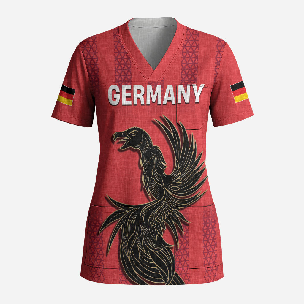Custom German European Football Champions Scrub Top Breisgau Brasilianer Griffin Pride