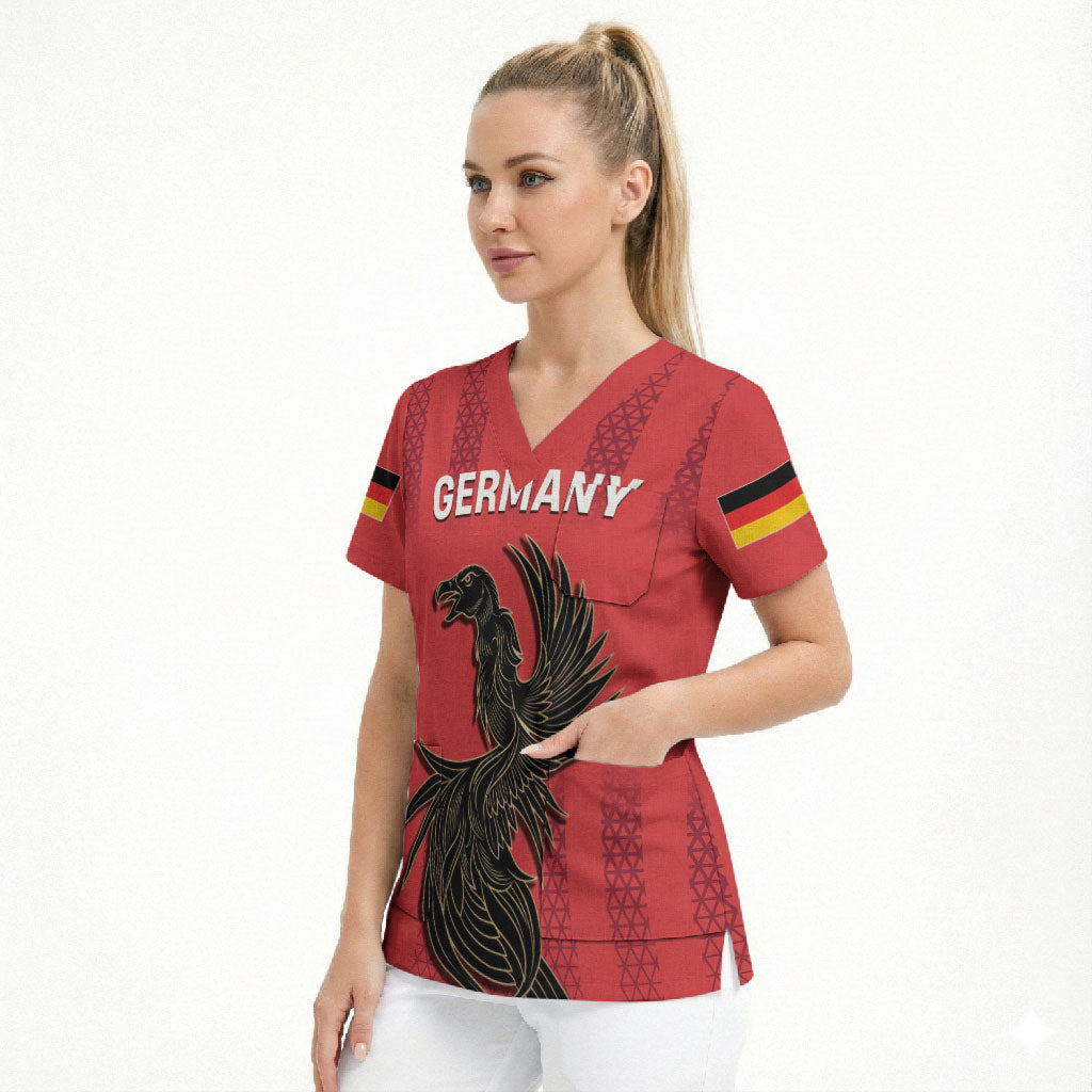 Custom German European Football Champions Scrub Top Breisgau Brasilianer Griffin Pride