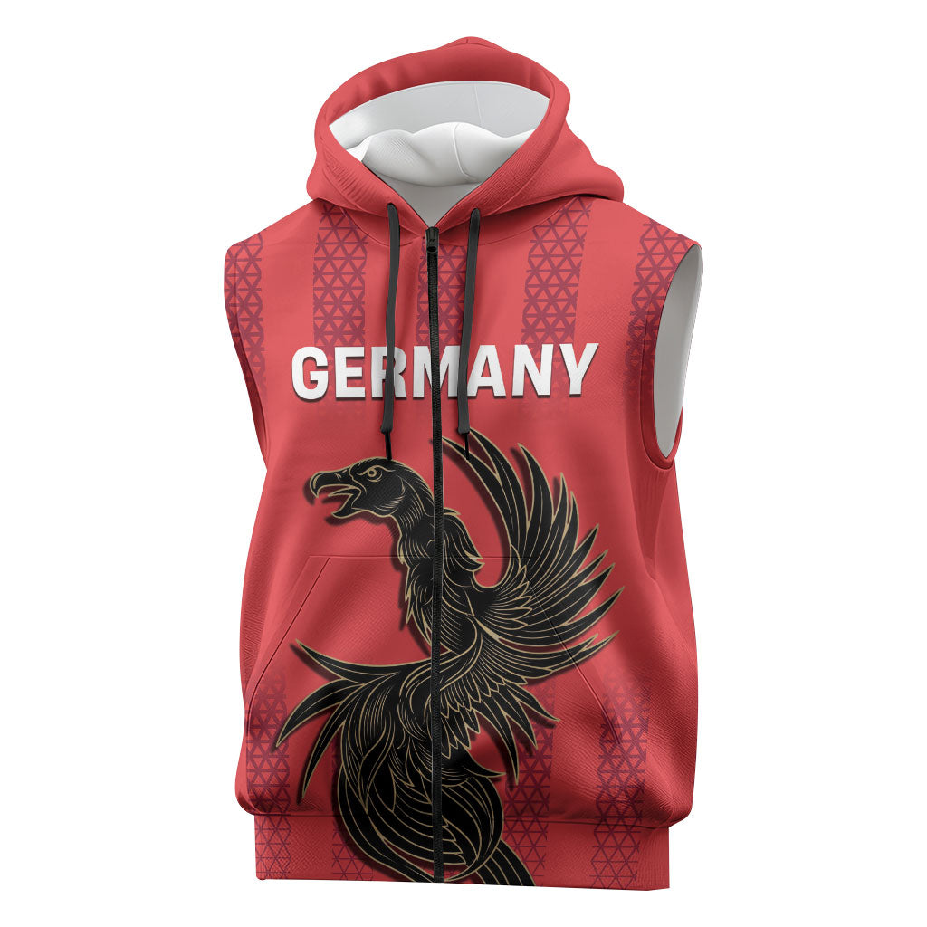 Custom German European Football Champions Sleeveless Zip Hoodie Breisgau Brasilianer Griffin Pride