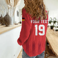 Custom German European Football Champions Women Casual Shirt Breisgau Brasilianer Griffin Pride