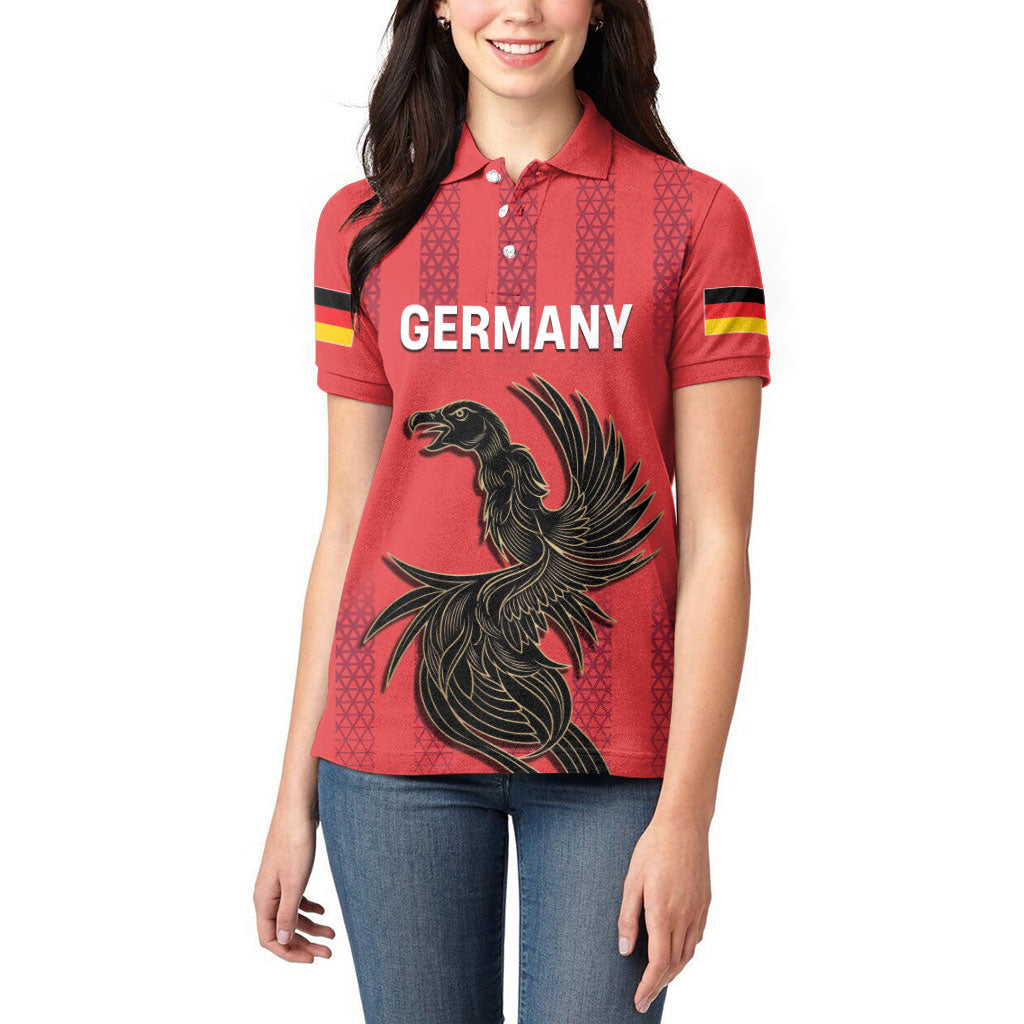 Custom German European Football Champions Women Polo Shirt Breisgau Brasilianer Griffin Pride
