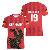 Custom German European Football Champions Women V-Neck T-Shirt Breisgau Brasilianer Griffin Pride