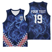 Custom World Football 2026 Cabo Verde Basketball Jersey Go Blue Sharks Glory