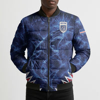 Custom World Football 2026 Cabo Verde Bomber Puffer Jacket Go Blue Sharks Glory
