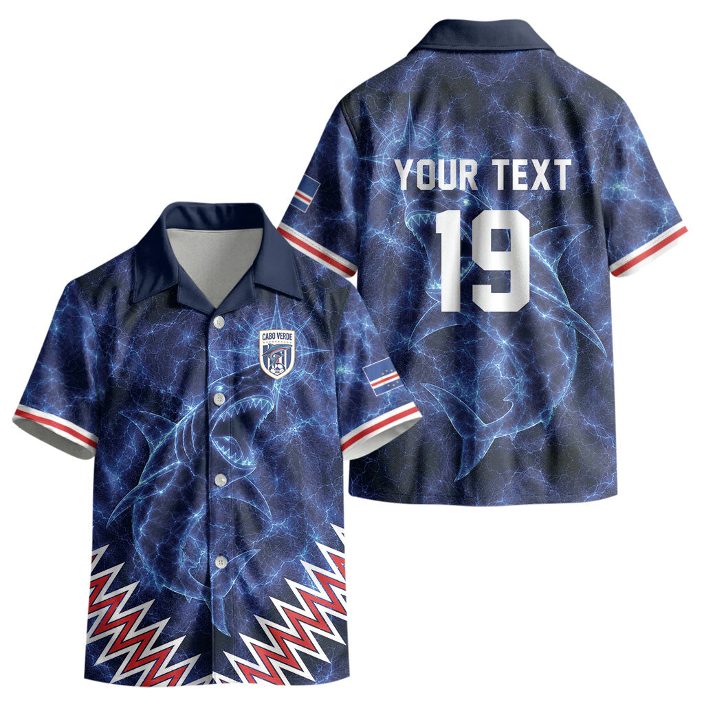 Custom World Football 2026 Cabo Verde Kid Hawaiian Shirt Go Blue Sharks Glory LT19