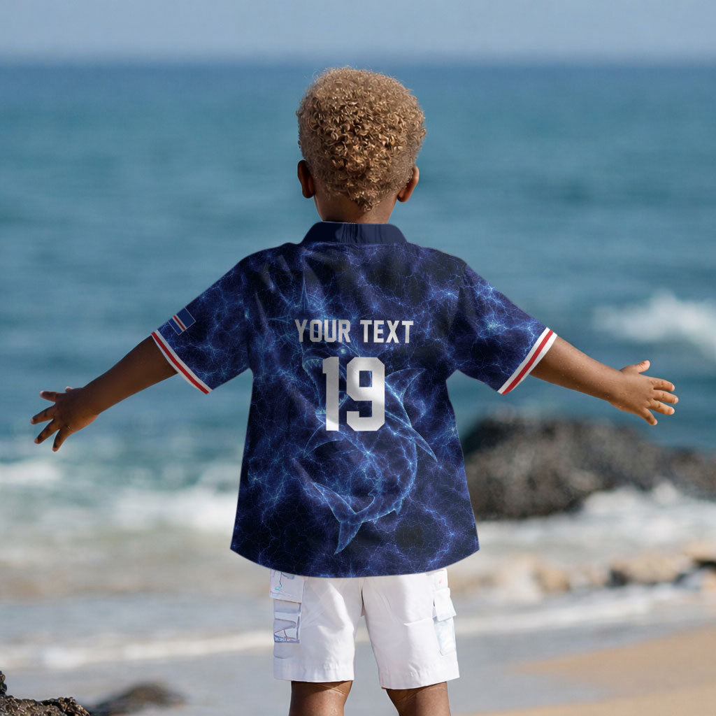 Custom World Football 2026 Cabo Verde Kid Hawaiian Shirt Go Blue Sharks Glory LT19