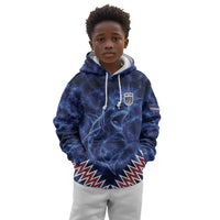 Custom World Football 2026 Cabo Verde Kid Hoodie Go Blue Sharks Glory