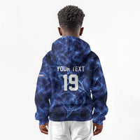 Custom World Football 2026 Cabo Verde Kid Hoodie Go Blue Sharks Glory