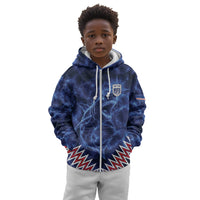 Custom World Football 2026 Cabo Verde Kid Hoodie Go Blue Sharks Glory