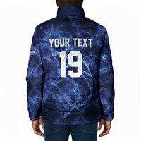 Custom World Football 2026 Cabo Verde Padded Jacket Go Blue Sharks Glory