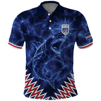 Custom World Football 2026 Cabo Verde Polo Shirt Go Blue Sharks Glory