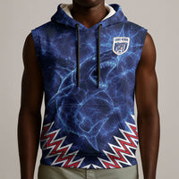 Custom World Football 2026 Cabo Verde Sleeveless Hoodie Go Blue Sharks Glory