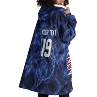 Custom World Football 2026 Cabo Verde Wearable Blanket Hoodie Go Blue Sharks Glory