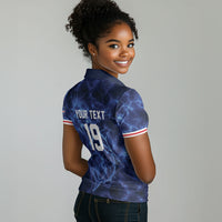 Custom World Football 2026 Cabo Verde Women Polo Shirt Go Blue Sharks Glory