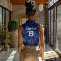 Custom World Football 2026 Cabo Verde Women Sleeveless Polo Shirt Go Blue Sharks Glory