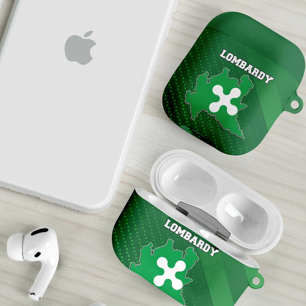 Italy Lombardy AirPods Case Map With Flag Style - Wonder Print Shop