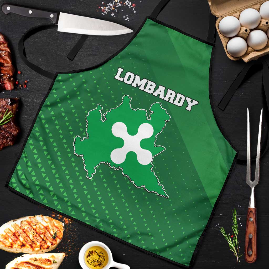 Italy Lombardy Apron Map With Flag Style - Wonder Print Shop