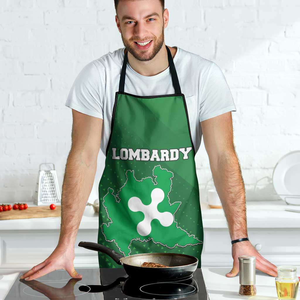 Italy Lombardy Apron Map With Flag Style - Wonder Print Shop