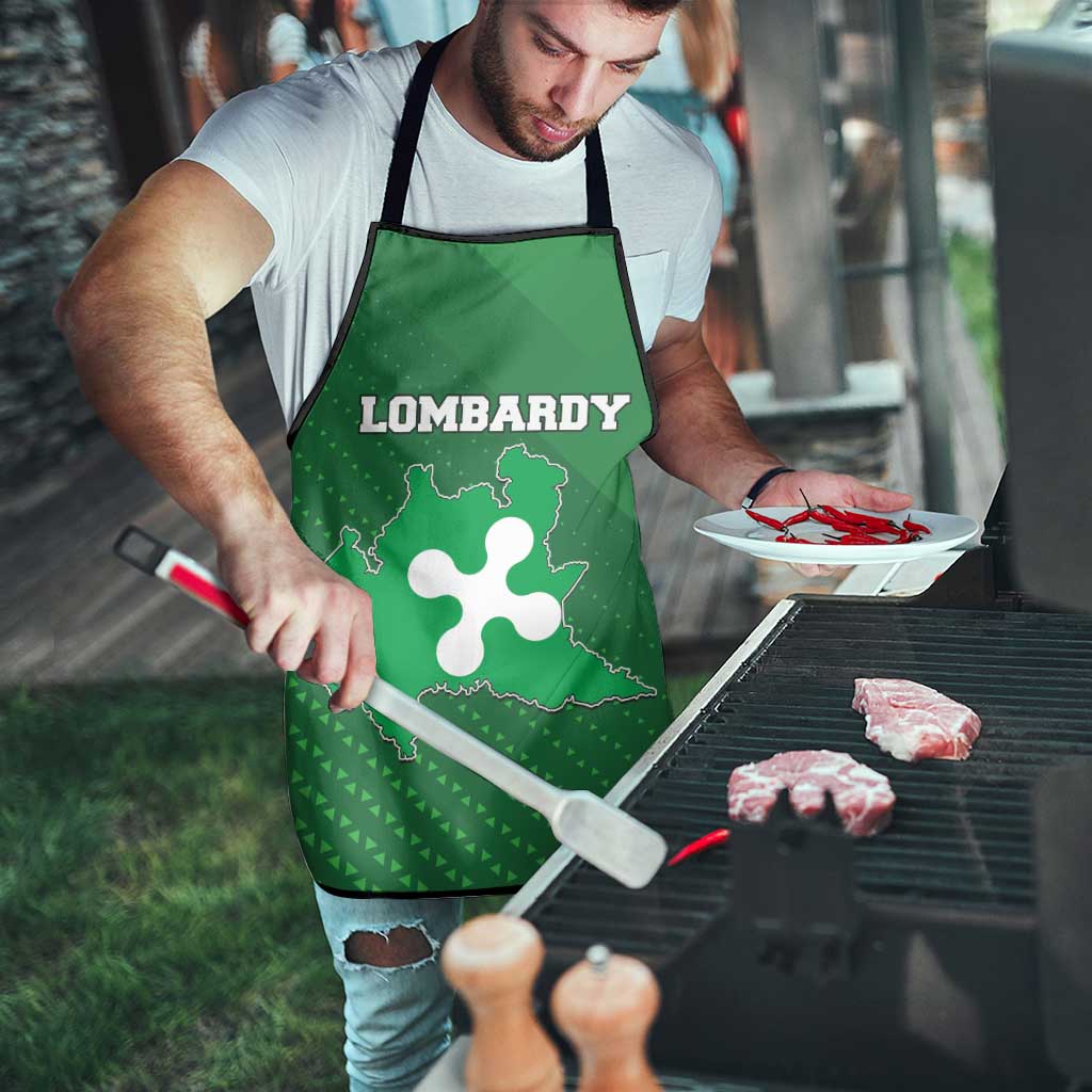 Italy Lombardy Apron Map With Flag Style - Wonder Print Shop